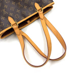 Pre-Owned Batignolles Horizontal monogram tote bag Brown light brown Leather PVC Gold M51154 LOUIS VUITTON