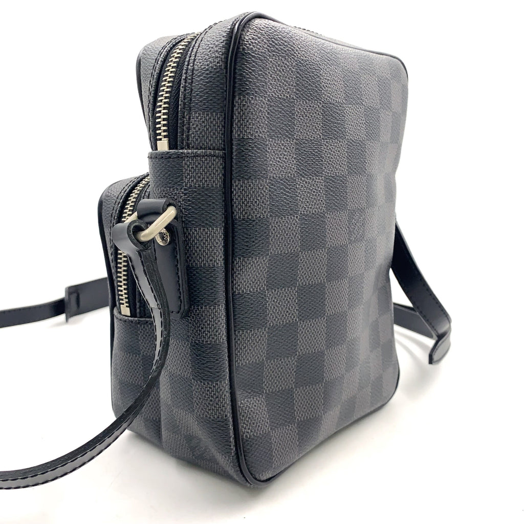 Pre-Owned Rem Damier Graphite Shoulder bag black Leather PVC Silver N41446 LOUIS VUITTON
