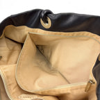 Pre-Owned camellia logo Serial number starting with 7 tote bag black lambskin Gold CHANEL