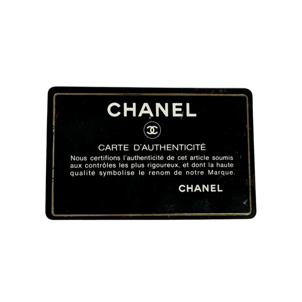 Pre-Owned V-stitch chain Shoulder bag black Grained Calfskin Gold CHANEL