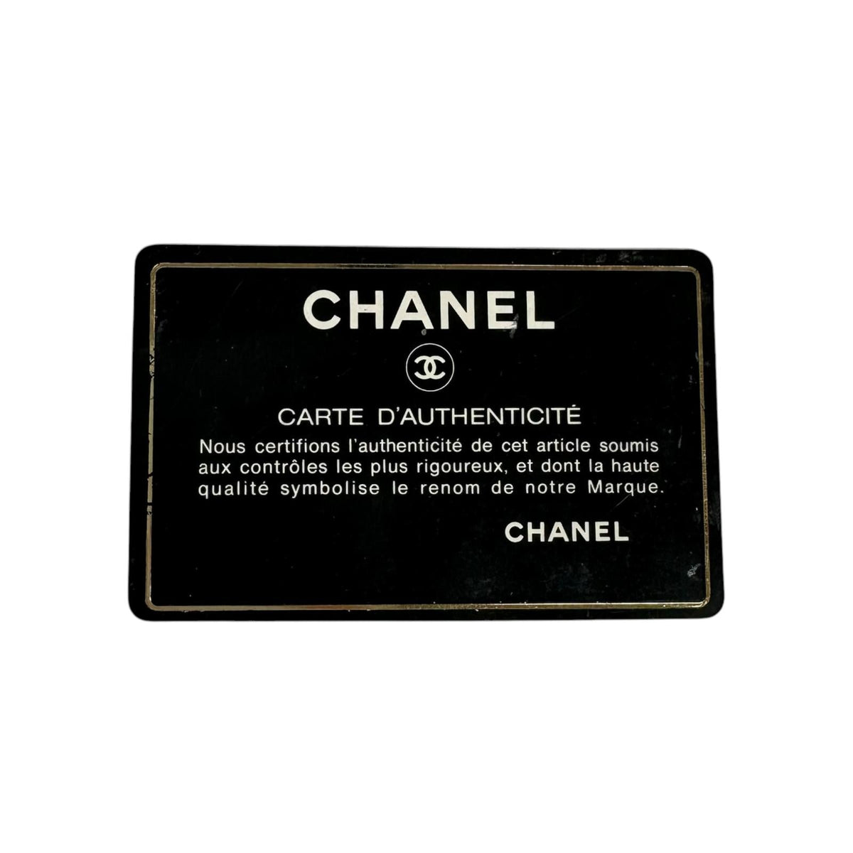 Pre-Owned V-stitch chain Shoulder bag black Grained Calfskin Gold CHANEL