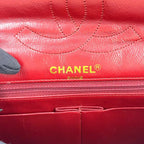 Pre-Owned Paris exclusive matelasse double flap 6-digit serial number Shoulder bag black lambskin Gold CHANEL