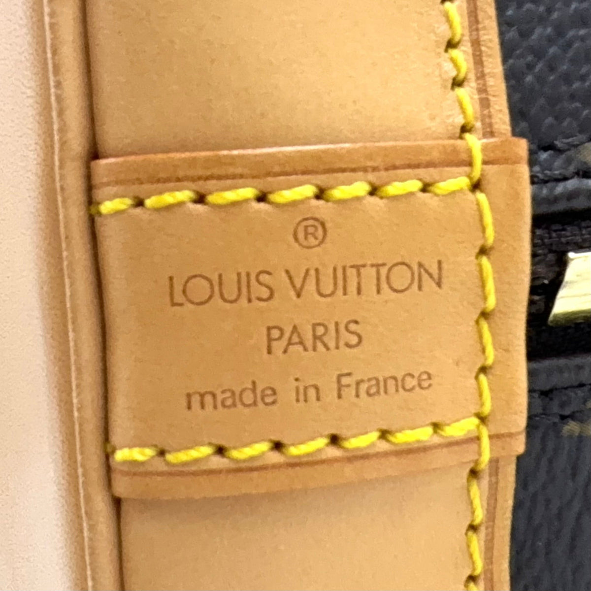 Pre-Owned Alma PM monogram Handbag Brown light brown Leather PVC Gold M51130  LOUIS VUITTON