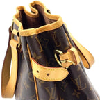 Pre-Owned Batignolles monogram Handbag Brown light brown Leather PVC Gold M51156 LOUIS VUITTON