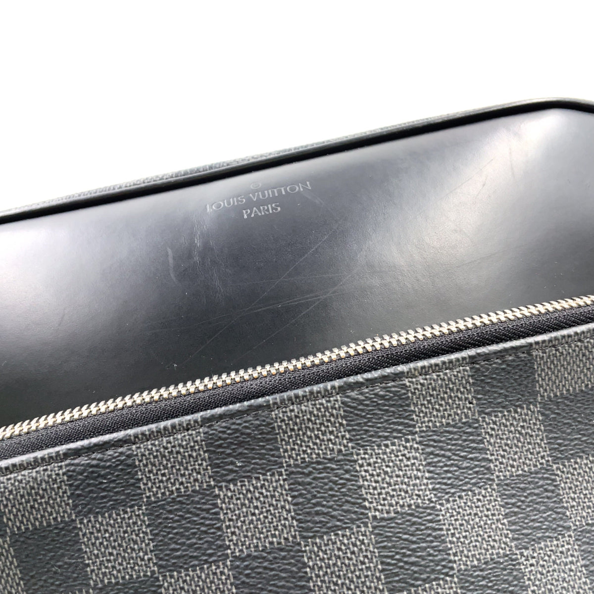 Pre-Owned Dayton PM Damier Graphite With Certificate of Authenticity Shoulder bag black Leather PVC Silver N41408 LOUIS VUITTON