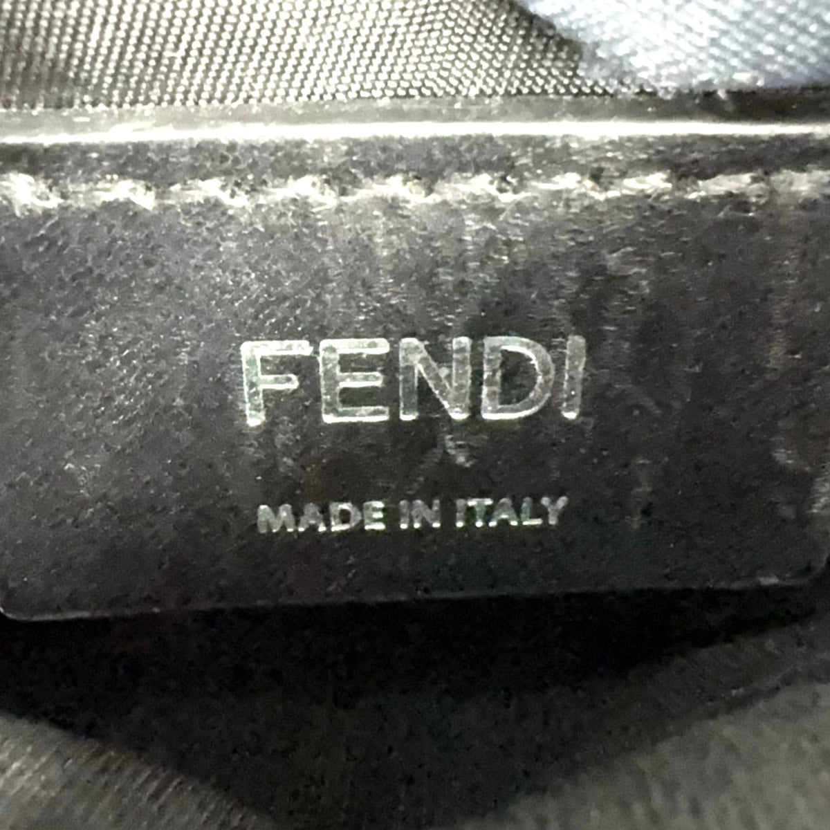 Pre-Owned fendiness mini Shoulder bag black Leather Nylon Silver 7VZ068 FENDI