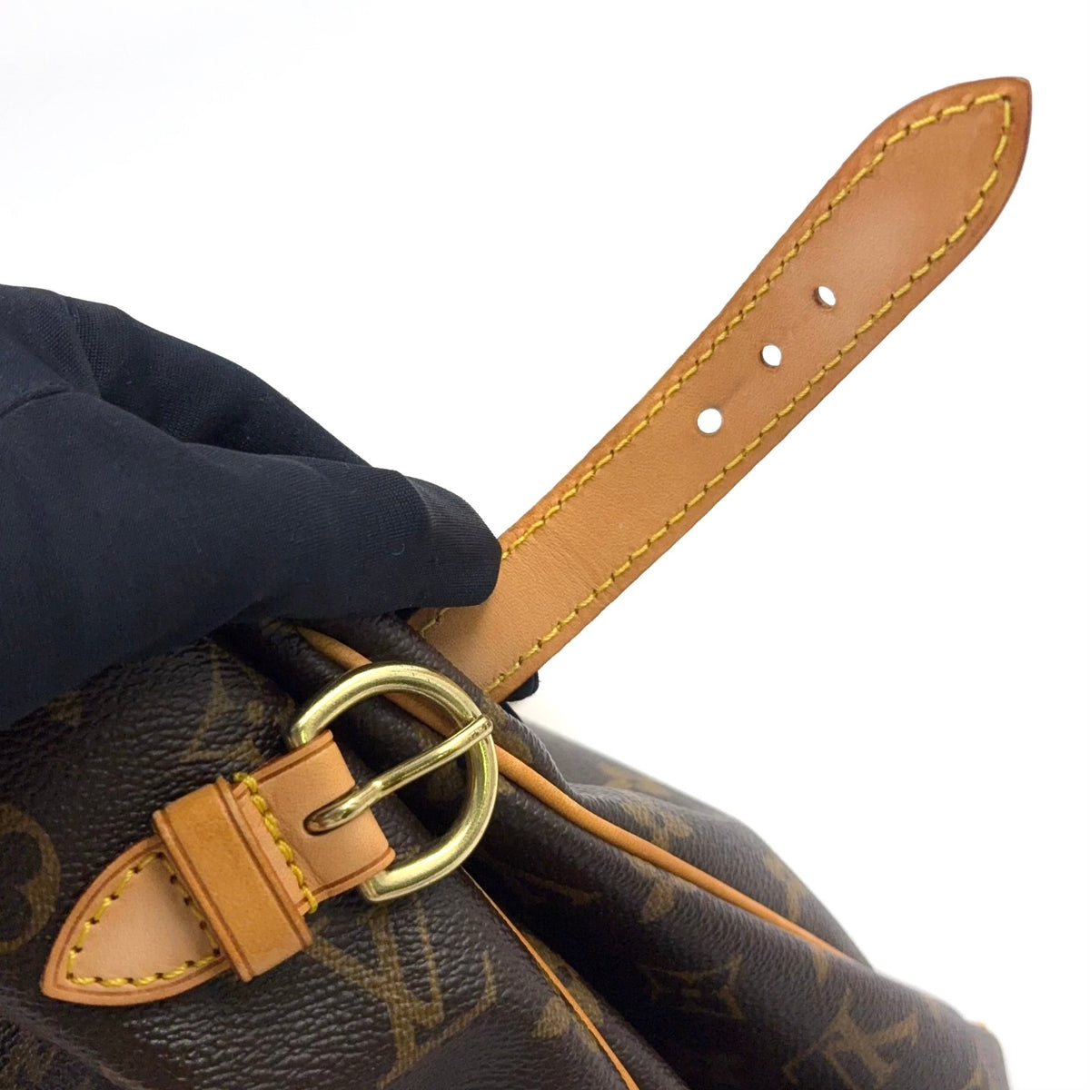 Pre-Owned Batignolles Horizontal monogram tote bag Brown light brown Leather PVC Gold M51154 LOUIS VUITTON