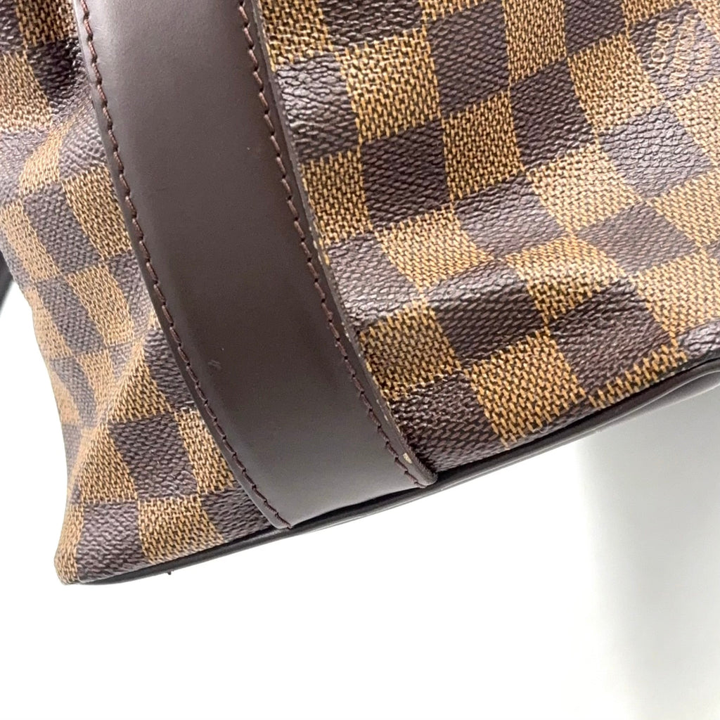 Pre-Owned Chelsea Damier  ebene Shoulder bag tote bag Brown Leather PVC Gold N51119 LOUIS VUITTON