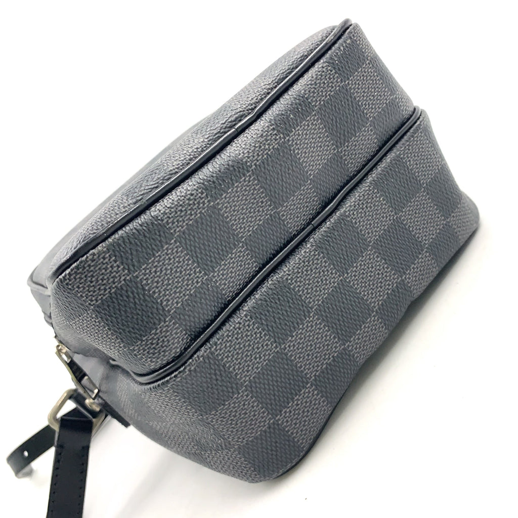 Pre-Owned Rem Damier Graphite Shoulder bag black Leather PVC Silver N41446 LOUIS VUITTON