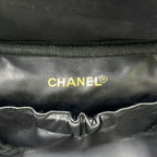 Pre-Owned Bicolore vanity bag Unknown serial number Handbag black Leather Gold A01618 CHANEL