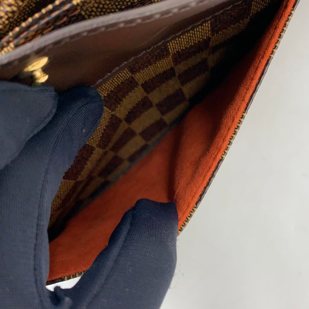 Pre-Owned Aubagne Damier  ebene Shoulder bag Brown PVC Gold N51129 LOUIS VUITTON