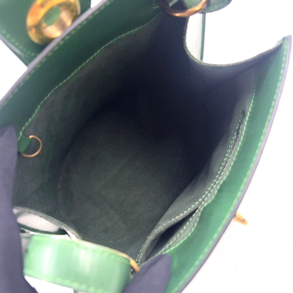 Pre-Owned Cluny Epi Borneo Green Shoulder bag green Leather Gold M52254 LOUIS VUITTON