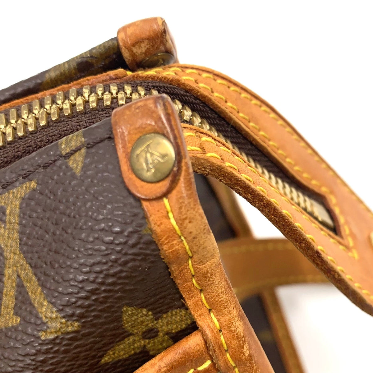 Pre-Owned Popincourt Ron monogram Shoulder bag Brown light brown Leather PVC Gold M40008 LOUIS VUITTON