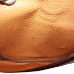 Pre-Owned Gallopard Shoulder bag Brown fjord leather Gold HERMES