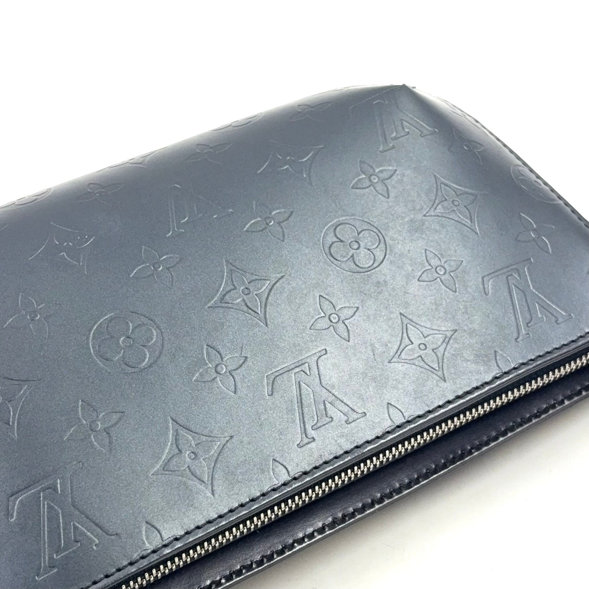 Pre-Owned fowler monogram mat blue Handbag Navy light brown Leather Calf Silver M55145 LOUIS VUITTON