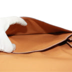 Pre-Owned Gallopard Shoulder bag Brown fjord leather Gold HERMES