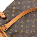 Pre-Owned Batignolles Horizontal monogram tote bag Brown light brown Leather PVC Gold M51154 LOUIS VUITTON