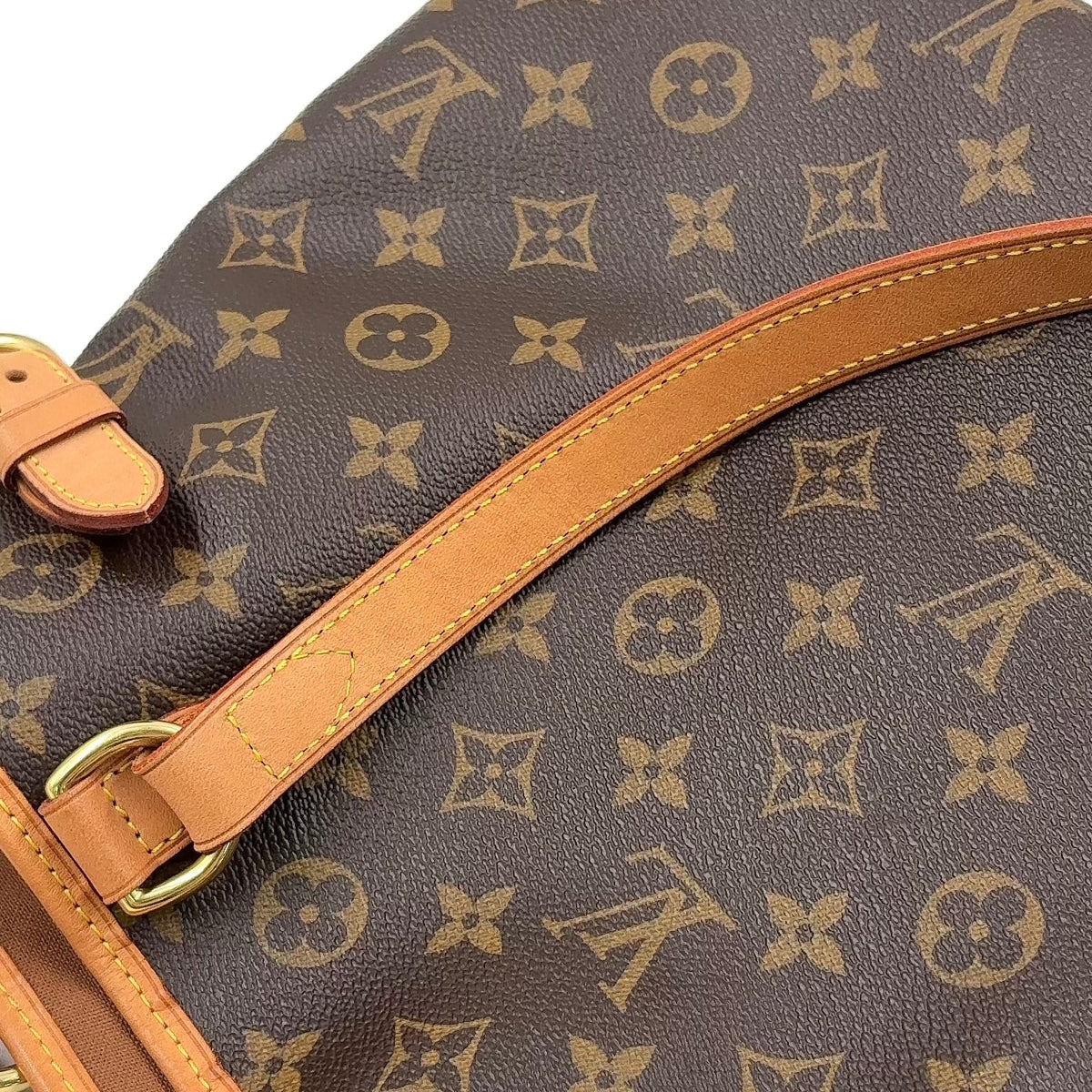 Pre-Owned Batignolles Horizontal monogram tote bag Brown light brown Leather PVC Gold M51154 LOUIS VUITTON