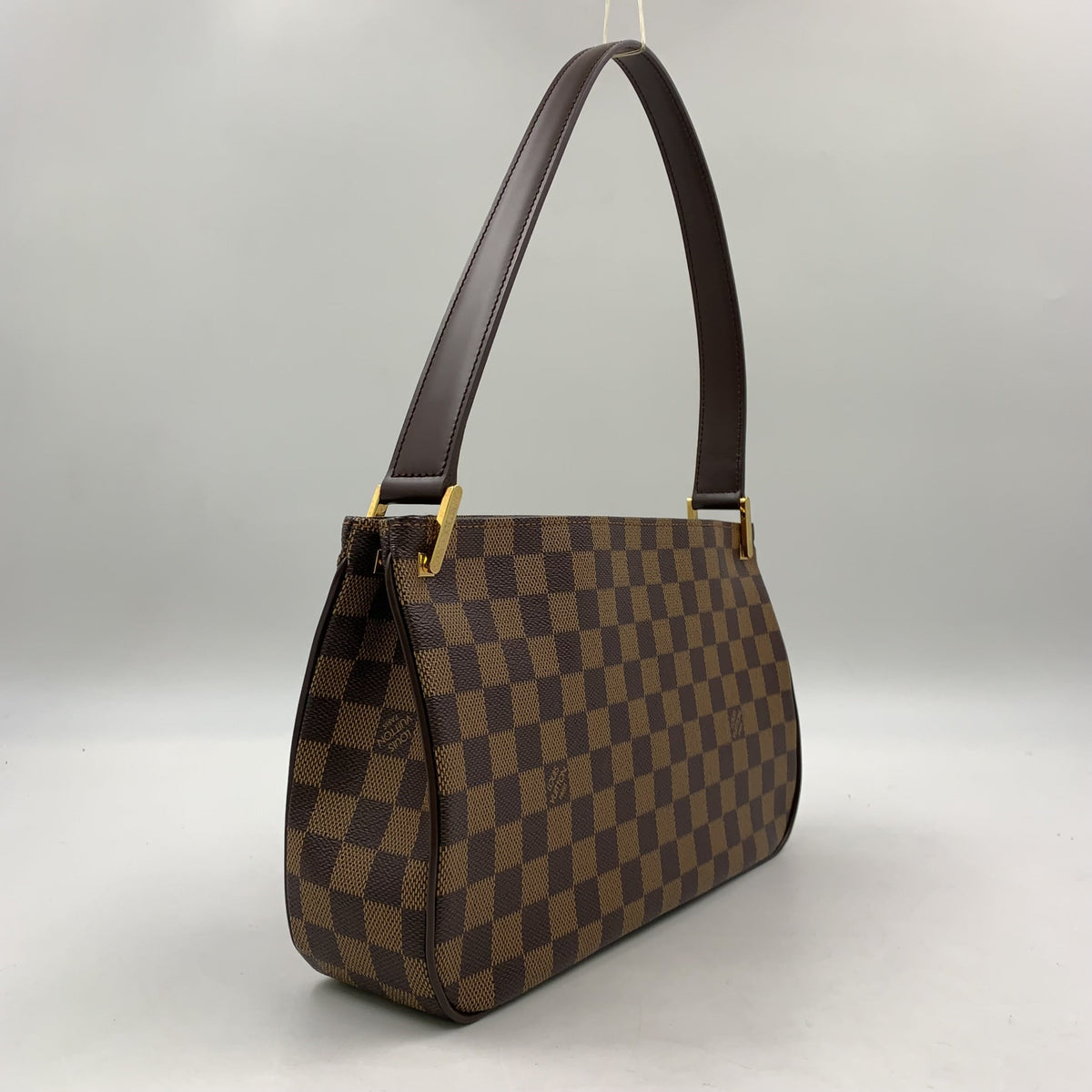 Pre-Owned Aubagne Damier  ebene Shoulder bag Brown PVC Gold N51129 LOUIS VUITTON