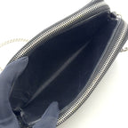 Pre-Owned diagram NAPPA IMPUNTURE chain shoulder bag black Leather Silver 1DH010 PRADA