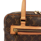 Pre-Owned Cite GM monogram Shoulder bag Brown Leather PVC Gold M51181 LOUIS VUITTON