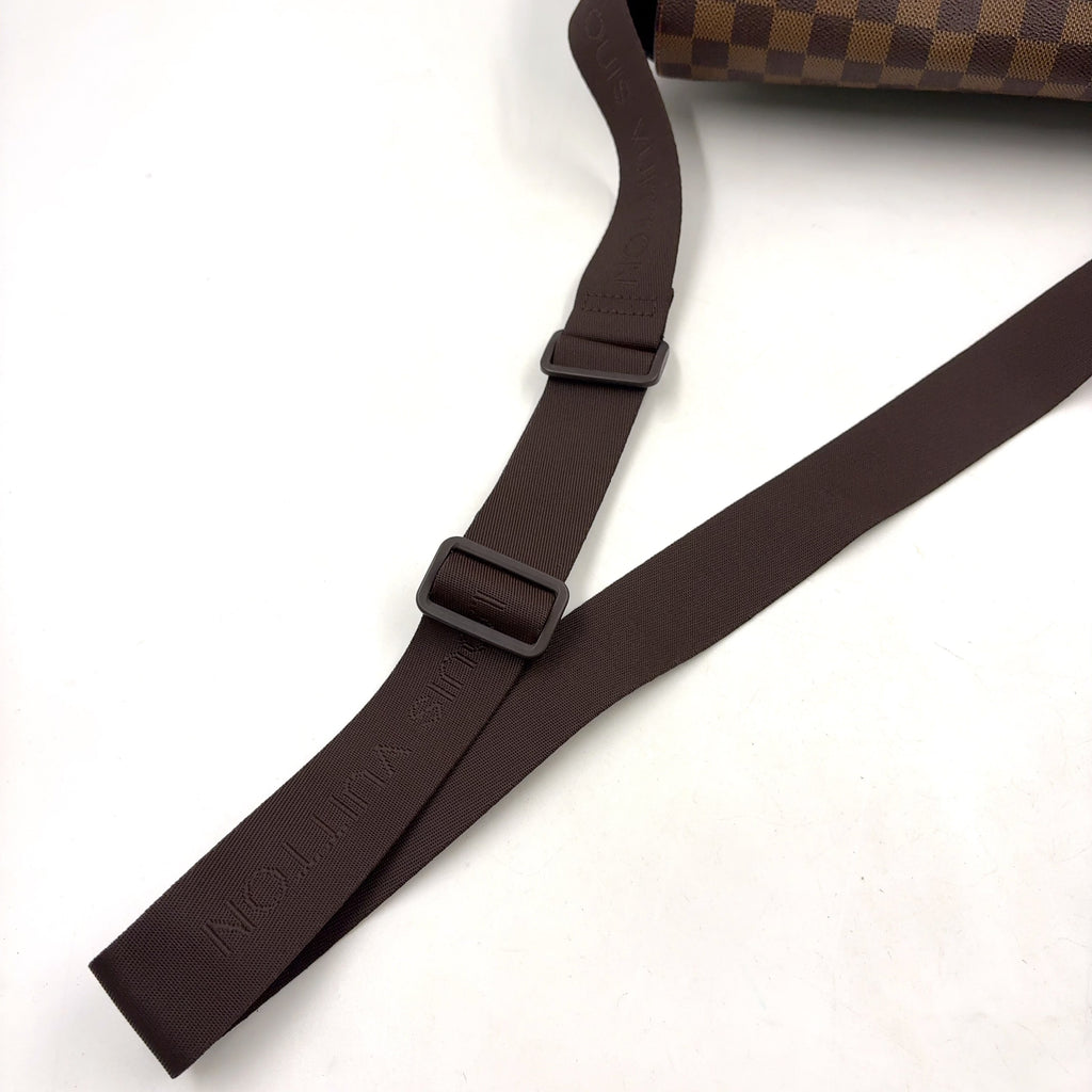Pre-Owned Bastille Damier  ebene Shoulder bag Brown Leather PVC Gold N45258 LOUIS VUITTON