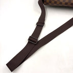 Pre-Owned Bastille Damier  ebene Shoulder bag Brown Leather PVC Gold N45258 LOUIS VUITTON