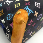 Pre-Owned Audra monogram multicolor Noir Handbag Brown black Leather PVC Gold M40048 LOUIS VUITTON