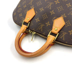 Pre-Owned Alma PM monogram Handbag Brown Leather PVC Gold M51130 LOUIS VUITTON