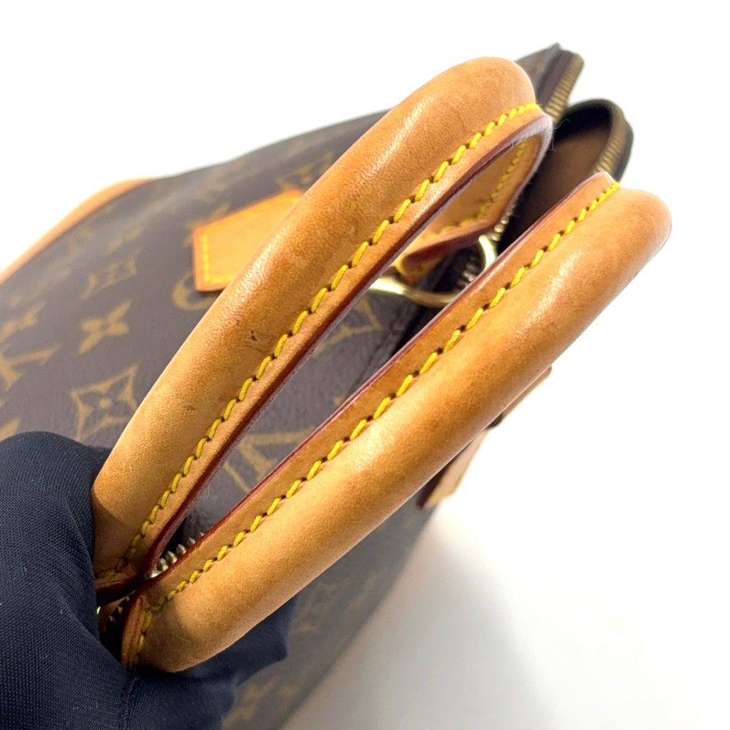 Pre-Owned Alma PM monogram Handbag Brown light brown Leather PVC Gold M51130 LOUIS VUITTON