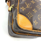 Pre-Owned Amazon monogram Shoulder bag Brown Leather PVC Gold M45236 LOUIS VUITTON