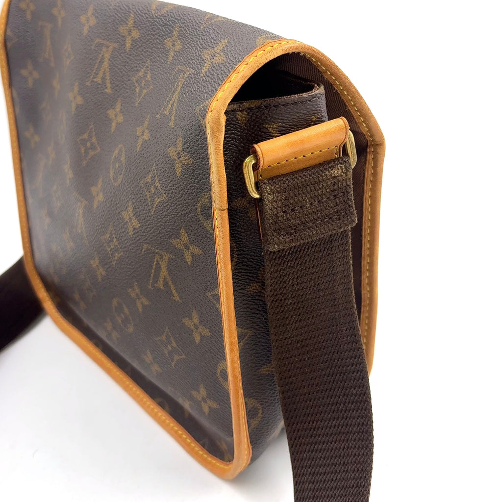 Pre-Owned Boss PM monogram macassar Shoulder bag Brown PVC Gold M56717 LOUIS VUITTON