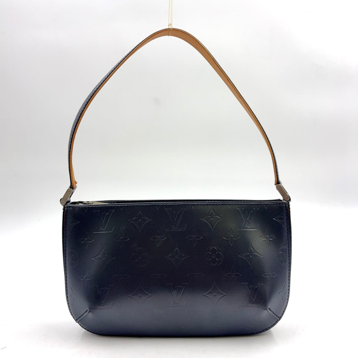 Pre-Owned fowler monogram mat blue Handbag Navy light brown Leather Calf Silver M55145 LOUIS VUITTON