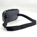 Pre-Owned Ambler Damier Graphite body bag black Leather Canvas PVC Silver N41289 LOUIS VUITTON