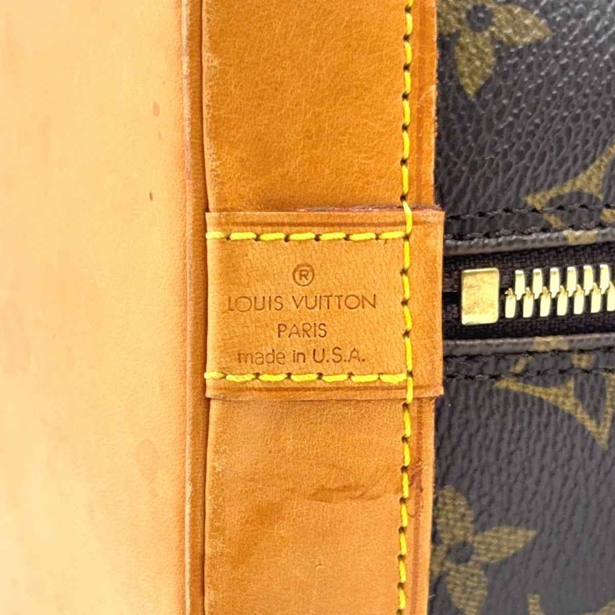 Pre-Owned Alma PM monogram Handbag Brown light brown Leather PVC M51130 LOUIS VUITTON
