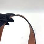 Pre-Owned anagram Bucket Handbag tote bag Brown beige Leather Raffia Silver LOEWE