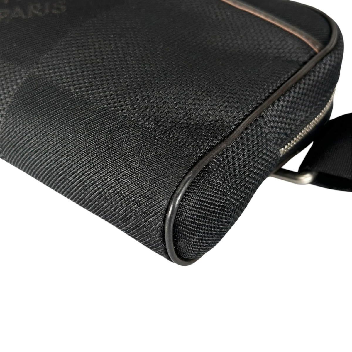 Pre-Owned acrobatics Damier jean Noir body bag black Leather nylon canvas Silver M93620 LOUIS VUITTON