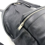 Pre-Owned city Leather Backpack black Leather Silver SAINT LAURENT PARIS
