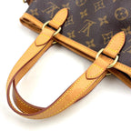 Pre-Owned Batignolles monogram Handbag Brown Leather PVC Gold M51156 LOUIS VUITTON