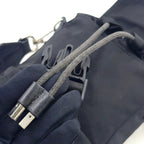 Pre-Owned fendiness mini Shoulder bag black Leather Nylon Silver 7VZ068 FENDI