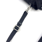 Pre-Owned fendiness mini Shoulder bag black Leather Nylon Silver 7VZ068 FENDI