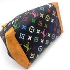Pre-Owned Audra monogram multicolor Noir Handbag Brown black Leather PVC Gold M40048 LOUIS VUITTON