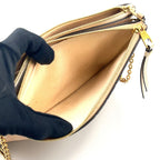 Pre-Owned Pochette Double zip monogram Amplant Shoulder bag off white pink beige Leather Gold M63919 LOUIS VUITTON