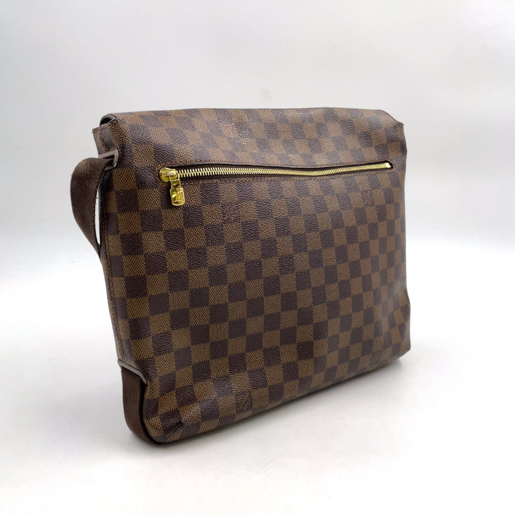 Pre-Owned Brooklyn MM Damier  ebene Shoulder bag Brown PVC Gold N51211 LOUIS VUITTON