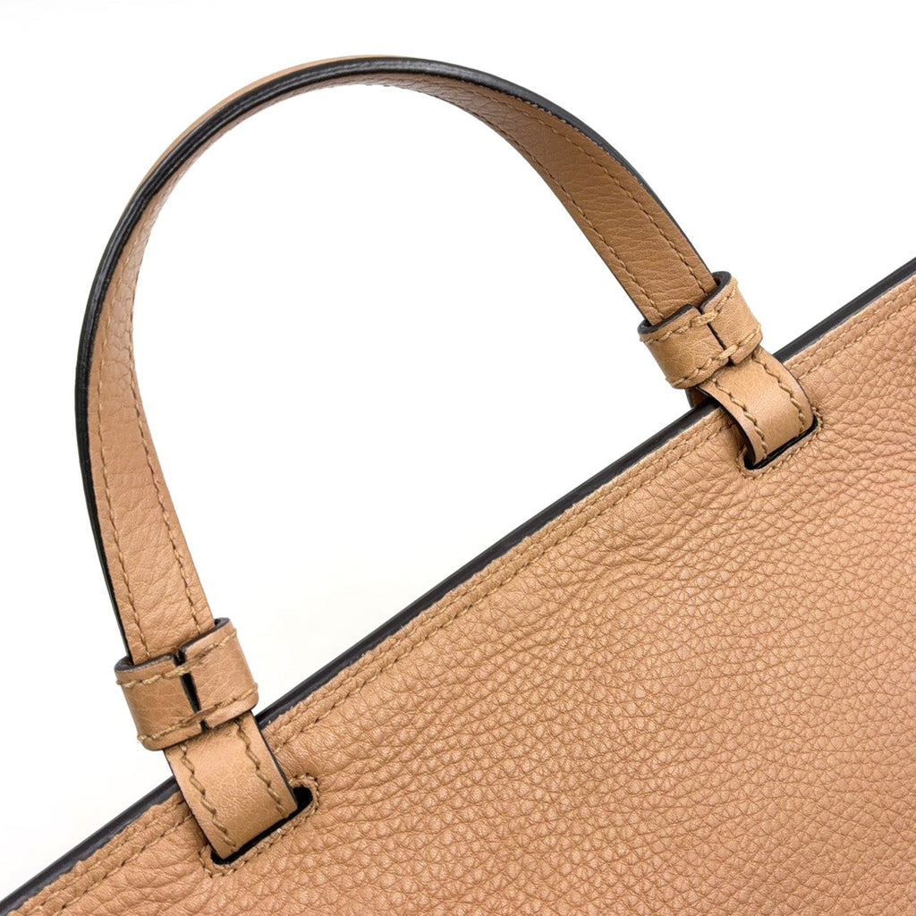 Pre-Owned Bamboo Daily Shoulder bag Handbag beige Leather Silver 370830 GUCCI