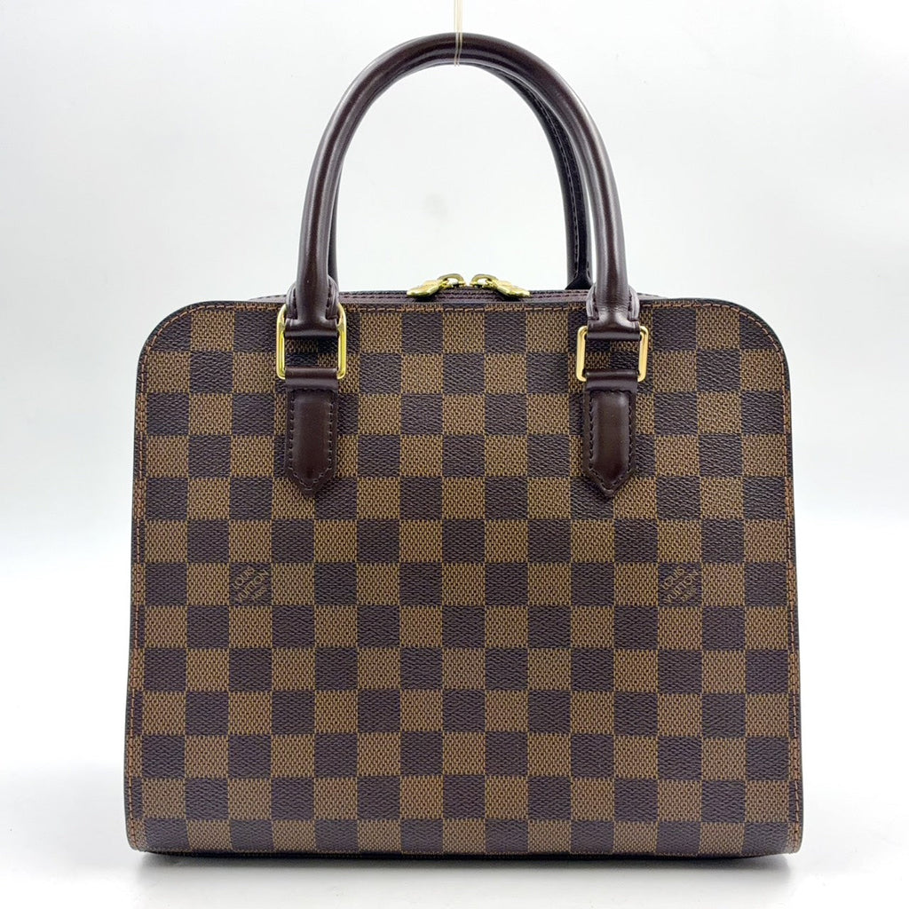 Pre-Owned Brera Damier  ebene Handbag Brown Leather PVC Gold N51150 LOUIS VUITTON