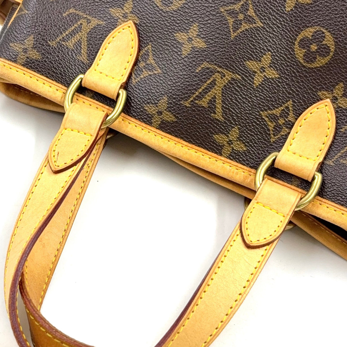 Pre-Owned Batignolles monogram Handbag Brown light brown Leather PVC Gold M51156 LOUIS VUITTON