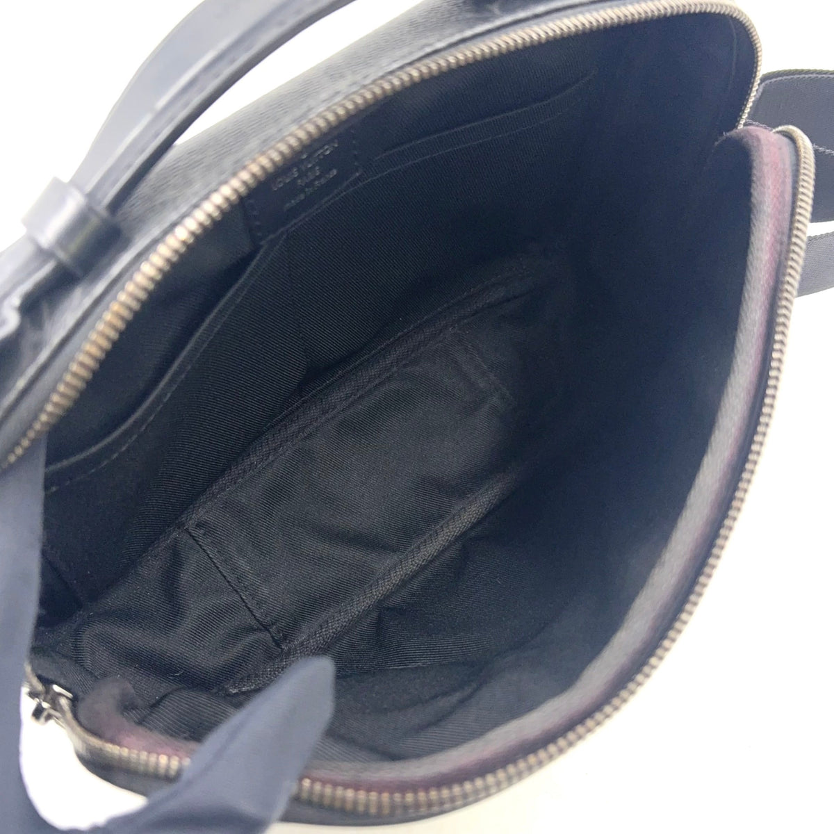 Pre-Owned bum bag Monogram Eclipse body bag black Leather PVC Silver M42906 LOUIS VUITTON