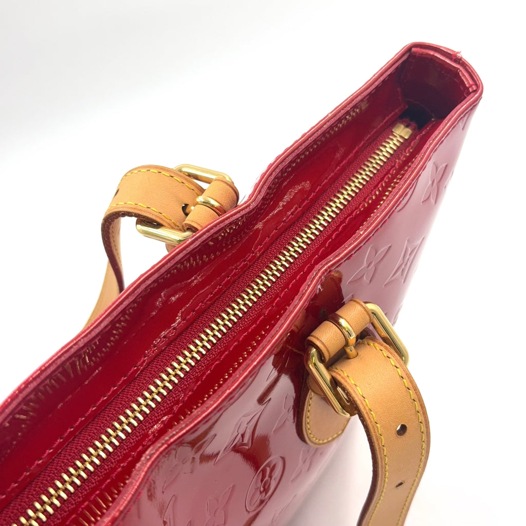 Pre-Owned brentwood Vernis pomme d'amour tote bag Red Leather Enamel Gold M91989 LOUIS VUITTON