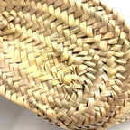 Pre-Owned basket bag Small Handbag Brown light beige Leather Raffia Silver LOEWE